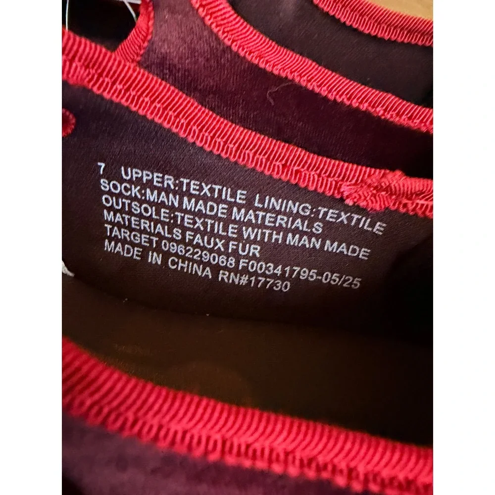 Universal Thread Burgundy Velvet Mary Jane Ballet Flats Halston Red Trim 7
